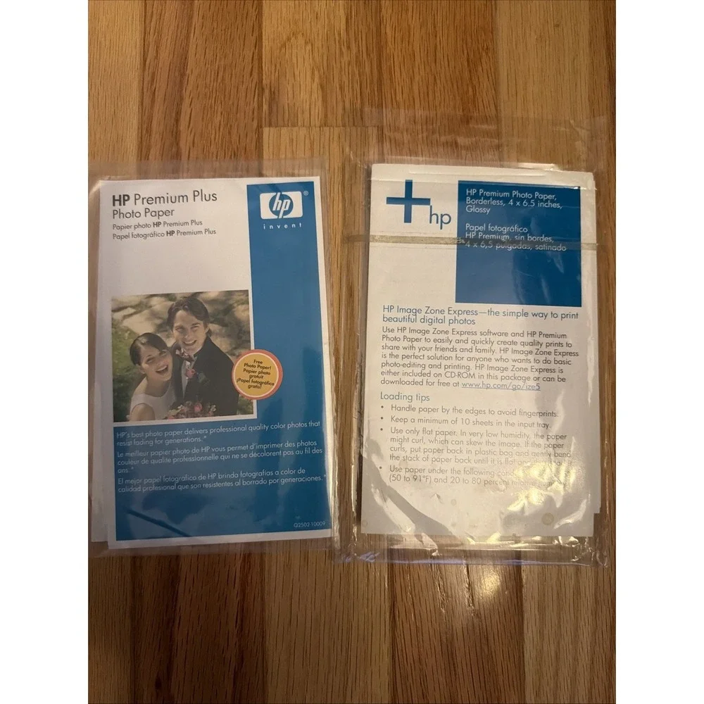 Assorted Photo Paper Lot of 6- 5 New Packs And 1 Partial Pack Kodak, HP